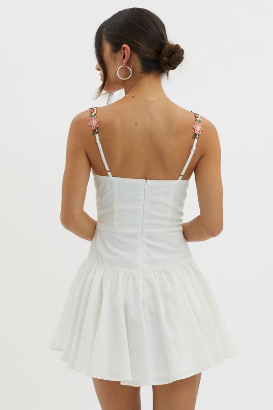 Floral Applique Mini Dress