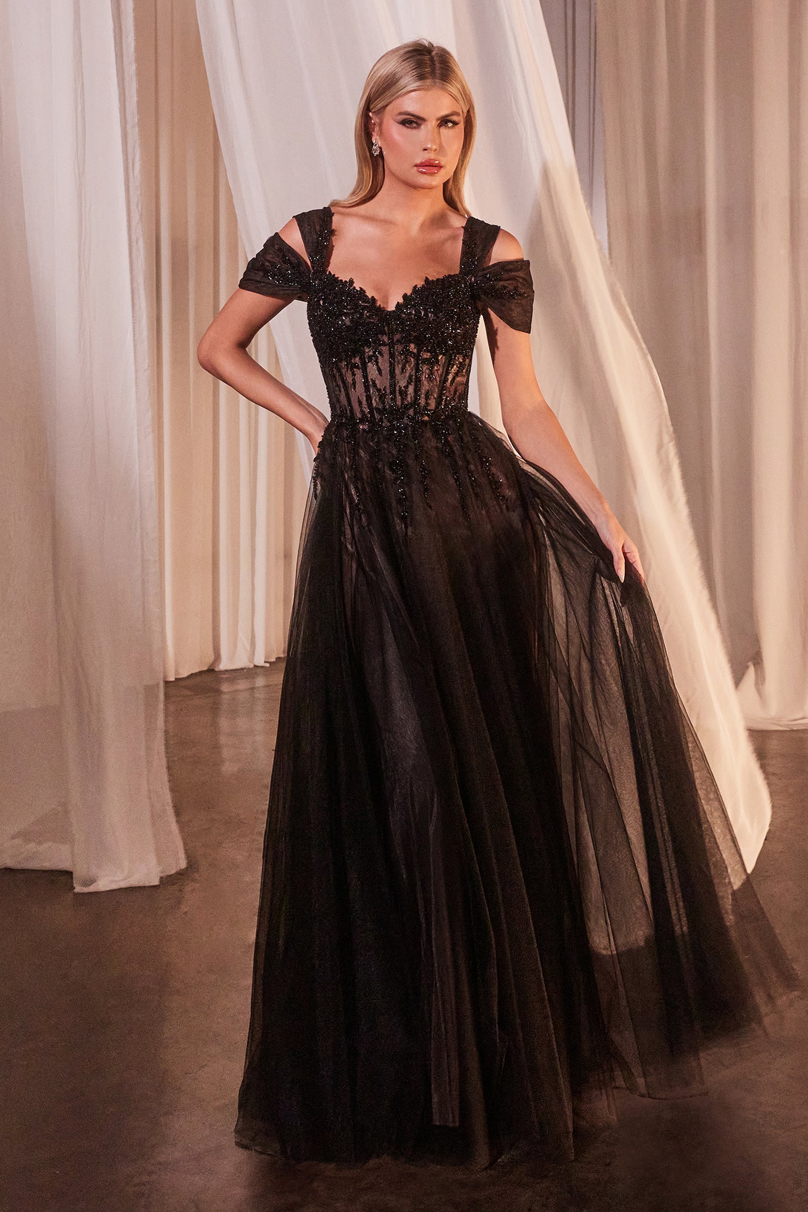 Ladivine CD0237 Prom Dress - Black-Nude | NewYorkDress Ladivine CD0237 Prom Dress - Black-Nude | NewYorkDress