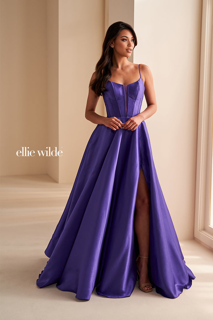 ellie wilde purple prom dress Purple Lace Prom Dresses