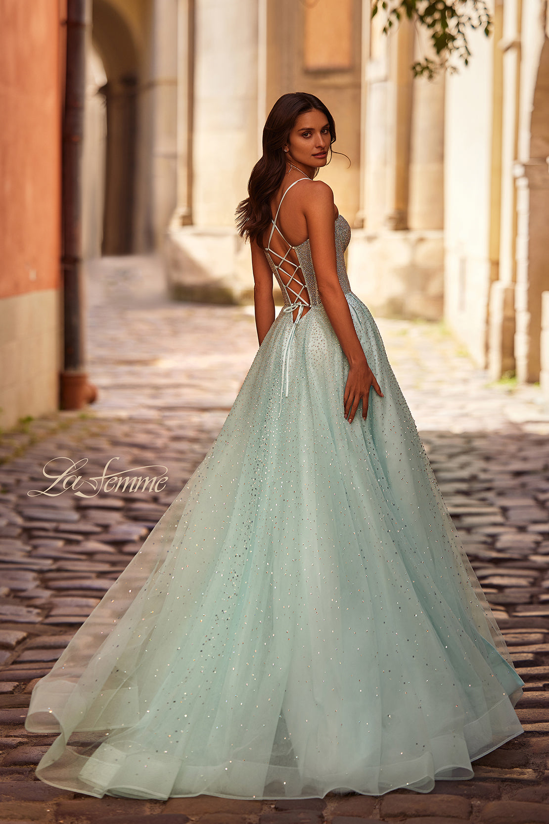 La Femme 32725 Prom Dress - Pale Yellow | NewYorkDress La Femme 32725 Prom Dress - Pale Yellow | NewYorkDress