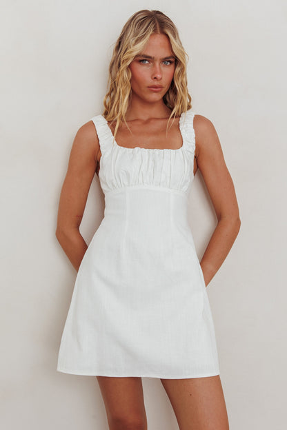 Square Neck Babydoll Mini Dress (Pre-Order)