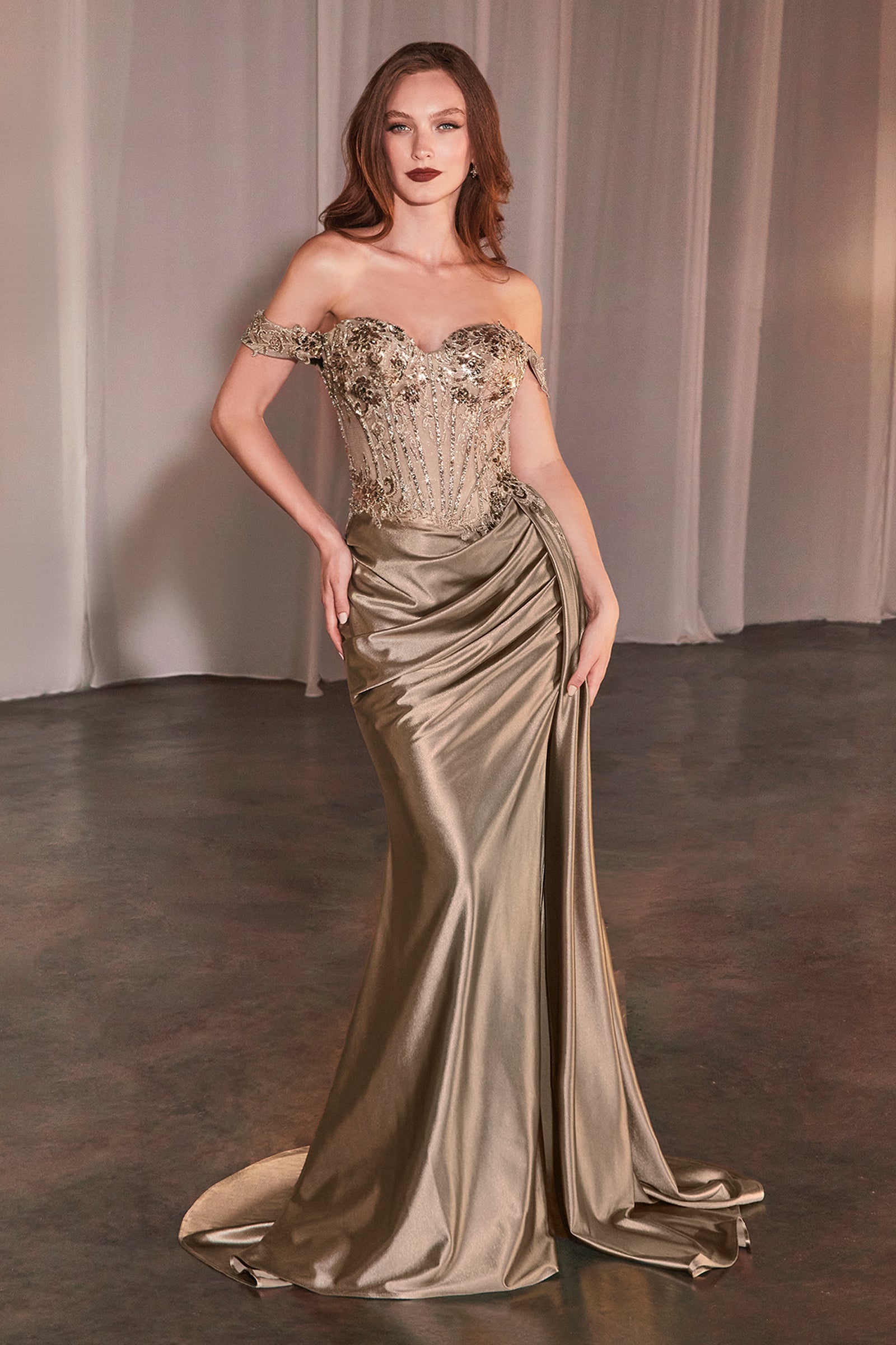CD803 - Ladivine By Cinderella Divine Dress MOCHA GOLD / 6 CD803 - Ladivine By Cinderella Divine Dress MOCHA GOLD / 6